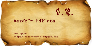 Vezér Márta névjegykártya