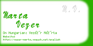 marta vezer business card